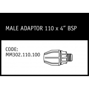 Marley Philmac Male Adaptor 110 x 4 BSP - MM302.110.100